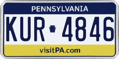 PA license plate KUR4846