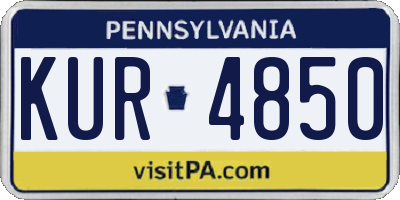 PA license plate KUR4850