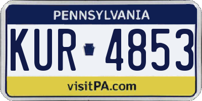 PA license plate KUR4853