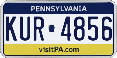 PA license plate KUR4856