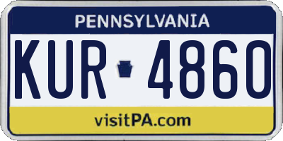 PA license plate KUR4860
