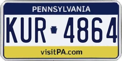 PA license plate KUR4864