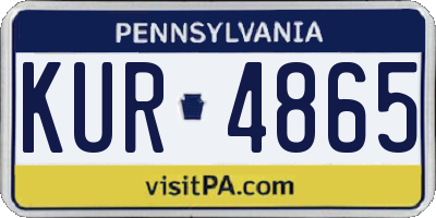 PA license plate KUR4865