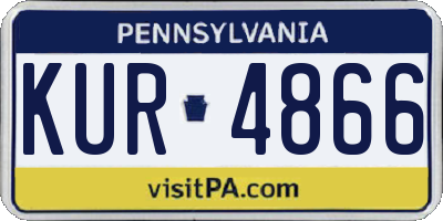 PA license plate KUR4866