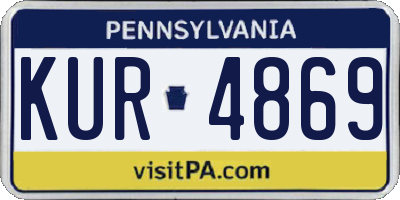 PA license plate KUR4869