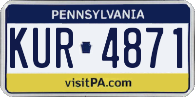 PA license plate KUR4871