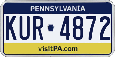 PA license plate KUR4872