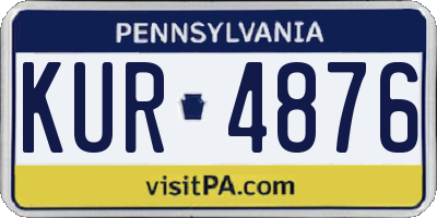 PA license plate KUR4876