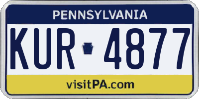 PA license plate KUR4877