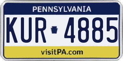 PA license plate KUR4885