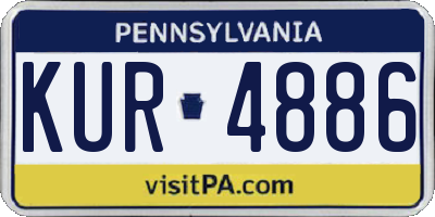 PA license plate KUR4886