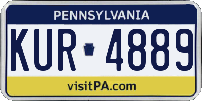 PA license plate KUR4889
