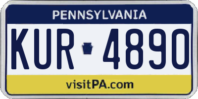 PA license plate KUR4890