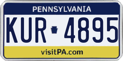 PA license plate KUR4895