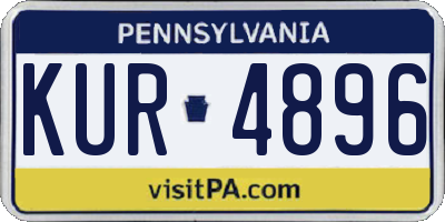 PA license plate KUR4896