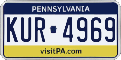PA license plate KUR4969