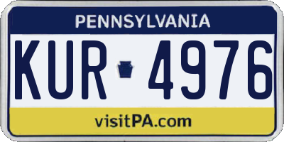 PA license plate KUR4976