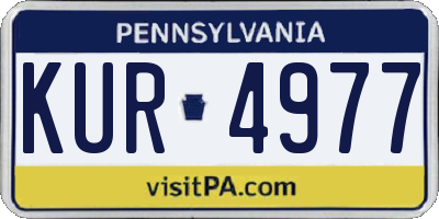 PA license plate KUR4977