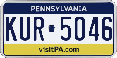 PA license plate KUR5046