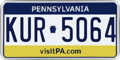 PA license plate KUR5064
