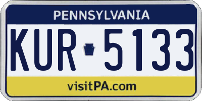 PA license plate KUR5133