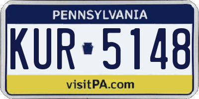 PA license plate KUR5148