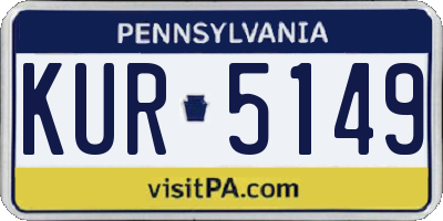 PA license plate KUR5149