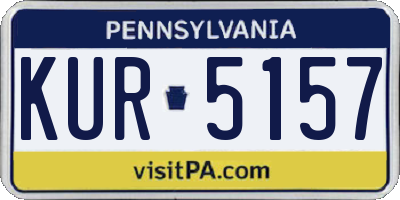 PA license plate KUR5157