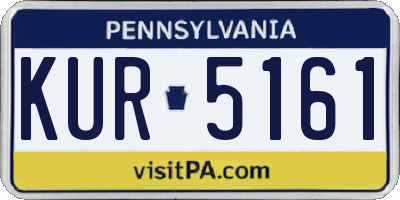 PA license plate KUR5161