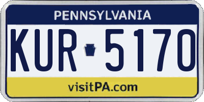 PA license plate KUR5170
