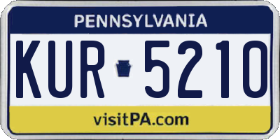 PA license plate KUR5210