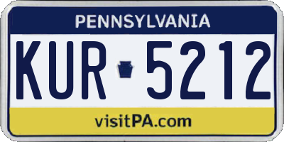 PA license plate KUR5212
