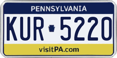 PA license plate KUR5220