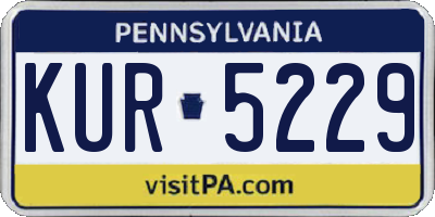 PA license plate KUR5229