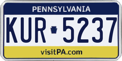 PA license plate KUR5237