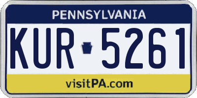 PA license plate KUR5261