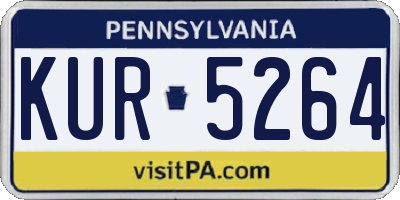 PA license plate KUR5264