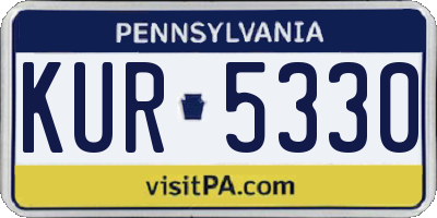 PA license plate KUR5330