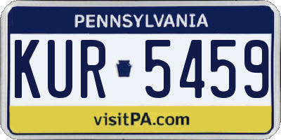 PA license plate KUR5459