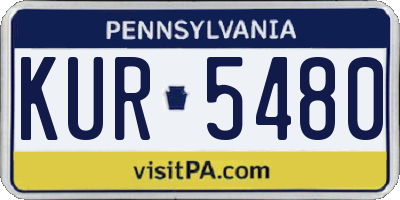 PA license plate KUR5480