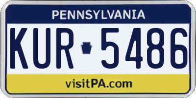 PA license plate KUR5486