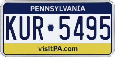 PA license plate KUR5495