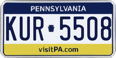 PA license plate KUR5508