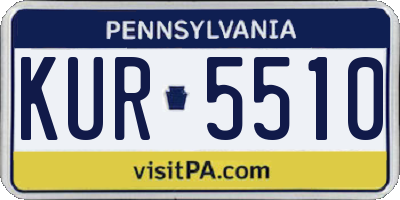 PA license plate KUR5510
