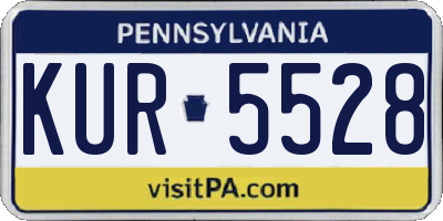 PA license plate KUR5528