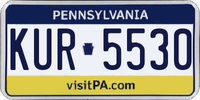 PA license plate KUR5530
