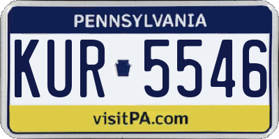 PA license plate KUR5546