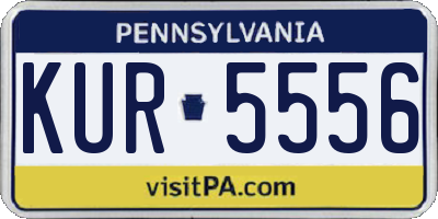 PA license plate KUR5556