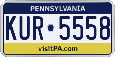 PA license plate KUR5558