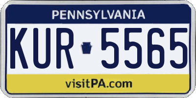 PA license plate KUR5565